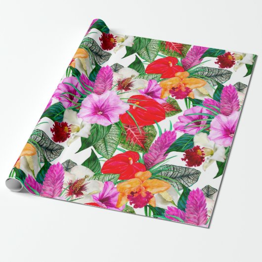 Küstenparadies Blüten Geschenkpapier (Ungerollt)