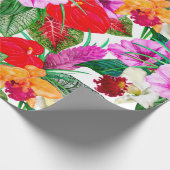 Küstenparadies Blüten Geschenkpapier (Ecke)