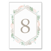 Küstenpasten | Küstenstrand Seashell Tischnummer (Rückseite)