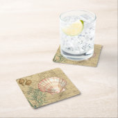 Küstenplan Rechteckiger Pappuntersetzer (Vor Ort)