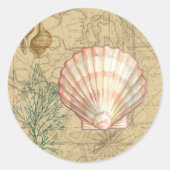 Küstenplan Runder Aufkleber (Vorderseite)