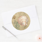 Küstenplan Runder Aufkleber (Umschlag)