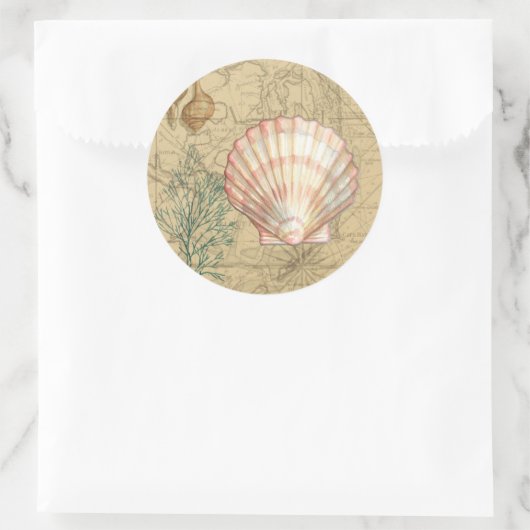 Küstenplan Runder Aufkleber (Tasche)