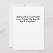 Küstenpopulationen Seascape Dankeskarte (Rückseite)