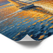 Küstenradiant Sunset Sailboat Ölgemälde Poster (Ecke)