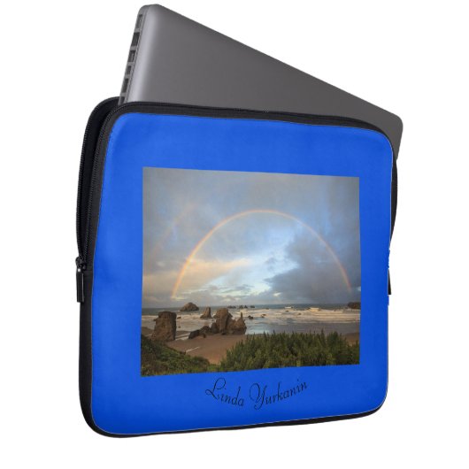Küstenregenbogen Laptopschutzhülle (Vorne Rechts)
