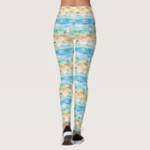 Küstenregenpfeifer-Ufer-Muster (1) Leggings (Rückseite)