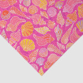 Küstenreihen auf rosa Decoupage Seidenpapier (Ausschnitt)