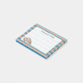 Küstenrosa Seashell-Individuelle Name Post-it Klebezettel (angewinkelt)