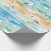 Küstensandpiper-Strandlinien-Muster (1) Geschenkpapier (Ecke)