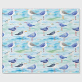 Küstensandpiper-Ufer-Muster (3) Geschenkpapier (Flach)