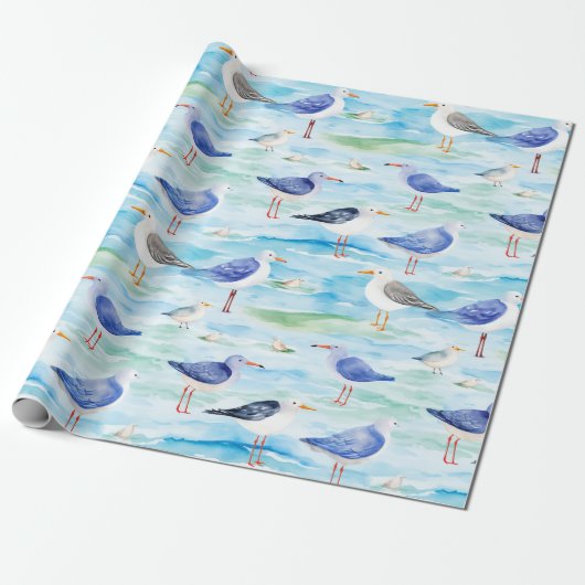 Küstensandpiper-Ufer-Muster (3) Geschenkpapier (Ungerollt)