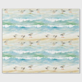 Küstensandpiper-Ufer-Muster (5) Geschenkpapier (Flach)