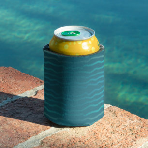 Küstensandstrand Salzwasser Türkiswelle Abstrakte Dosenkühler