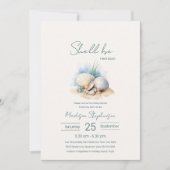 Küstenschale Wird Bald Hier Sein Baby Shower Einladung (Vorderseite)