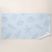 Küstenschatz Seeapoam Blau Strandtuch (Vorderseite)
