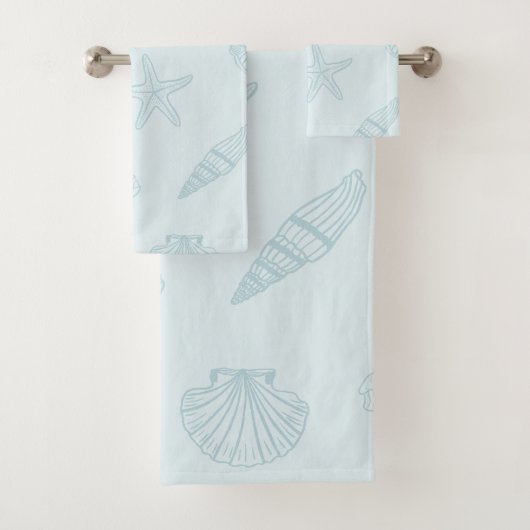 Küstenschätze Seafoam Blue Badhandtuch Set (Insitu)