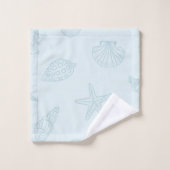 Küstenschätze Seafoam Blue Badhandtuch Set (Waschlappen)