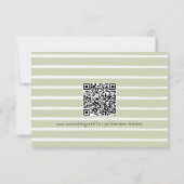 Küstenschick Sonnenpalmenbaum Hochzeits-QR-Code RSVP Karte (Rückseite)