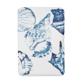 Küstenschicke Indigoblau-Aquarell Badematte (Vorderseite Vertikal)