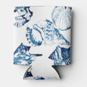 Küstenschicke Indigoblau-Aquarell Dosenkühler (Vorderseite)