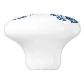 Küstenschicke Indigoblau-Aquarell Keramikknauf (Seitenansicht)