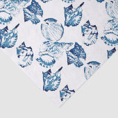 Küstenschicke Indigoblau-Aquarell Seidenpapier (Ausschnitt)