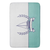 Küstenschiff Aquamariner Blauer Navy Sommer Badematte (Vorderseite Vertikal)