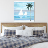 Küstenschiff Canvas Print Leinwanddruck (Insitu (Schlafzimmer))