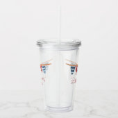 Küstenschiff-Fahnen am Strand Personalisiert Acryltrinkbecher (Rechts)