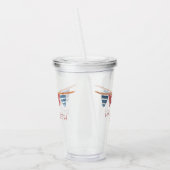 Küstenschiff-Fahnen am Strand Personalisiert Acryltrinkbecher (Links)