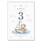 Küstenschiff Teddy Bär Nautical Tischnummer (Vorderseite)