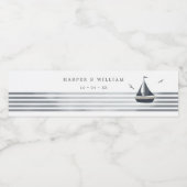 Küstenschiff Wasserflaschenetikett (Einzelnes Label)