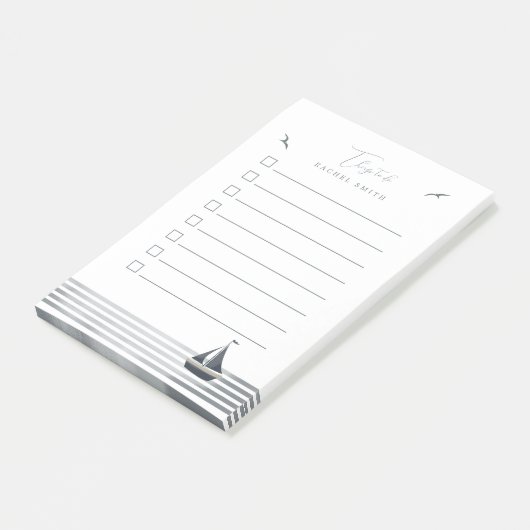 Küstenschiff zu erledigen post-it klebezettel (angewinkelt)