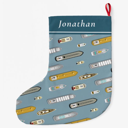 Küstenschiffe auf dem Fluss Großer Weihnachtsstrumpf (Rückseite)