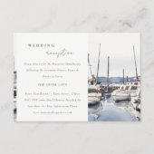 Küstenschiffe im Hafen Seascape Hochzeitsempfang Begleitkarte (Vorderseite)