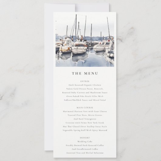 Küstenschiffe im Hafen Seascape Hochzeitskarte Einladung (Vorderseite)