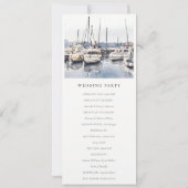 Küstenschiffe im Hafen Seascape Hochzeitsprogramm Einladung (Rückseite)