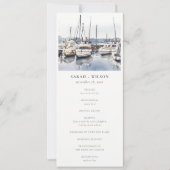 Küstenschiffe im Hafen Seascape Hochzeitsprogramm Einladung (Vorderseite)