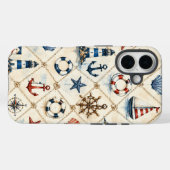 Küstenschifffahrt Nahtloses Muster Case-Mate iPhone Hülle (Rückseite (Horizontal))