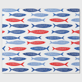 Küstenschifffahrt Sommer Fisch Muster Geschenkpapier