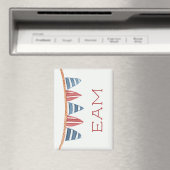 Küstenschiffsflaggen mit Monogramm Magnet (In Situ (Geschirrspüler))