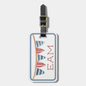 Küstenschiffswimpel mit Monogramm Gepäckanhänger (Vorderseite vertikal)