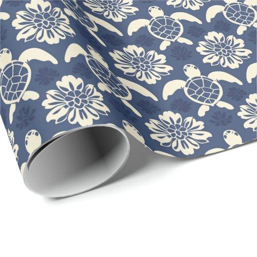 Küstenschildkröten-Muster: Dekorative Kunst im Oze Geschenkpapier (Rolleneckpunkt)