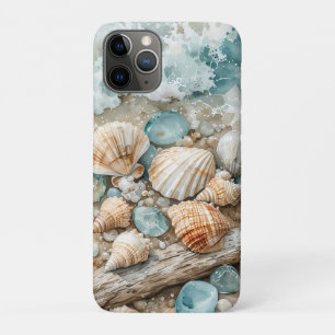 Küstenschnecken Wasserfarben Treibholz Szene Case-Mate iPhone Hülle