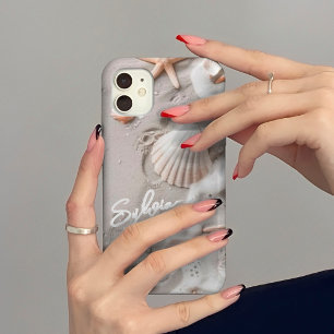 Küstenschneckensand-Design   Benutzerdefinierter N iPhone 15 Pro Hülle