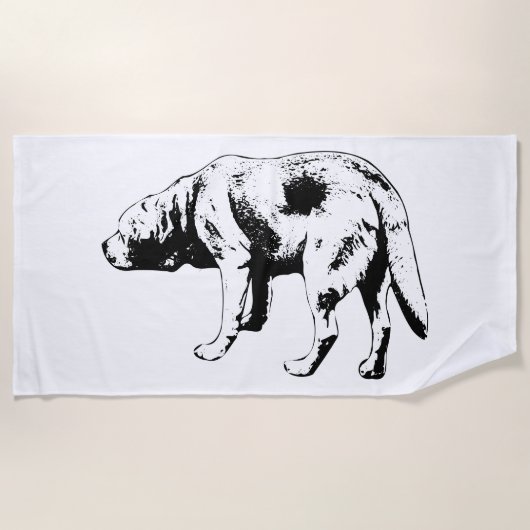 Küstenschutz, ruhiger Geist Strandtuch (Vorderseite)