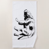 Küstenschutz, ruhiger Geist Strandtuch (Vorderseite)