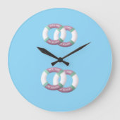 Küstenschwimmring-Uhr Große Wanduhr (Vorderseite)