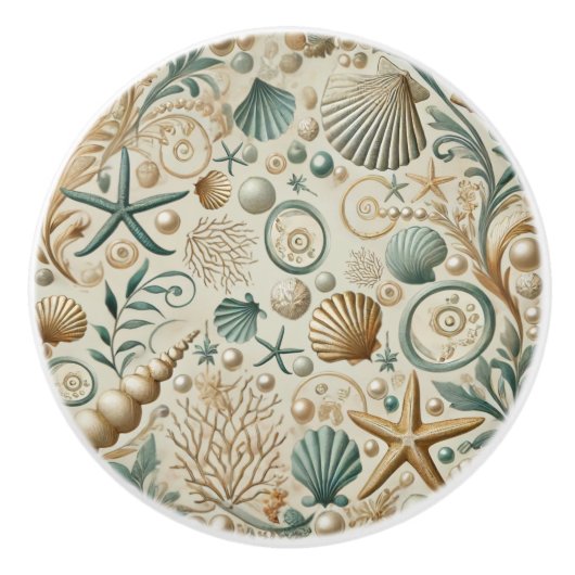 Küstenseashells Keramikknauf (Vorderseite)